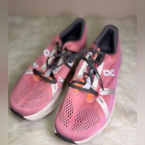 On Running Women's Coral and Black Athletic Shoes